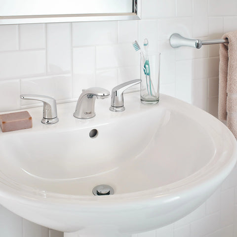 American Standard Colony PRO 8 Inch Widespread 2 Handle Bathroom Faucet 1.2 gpm/4.5 L/min With Lever Handles
