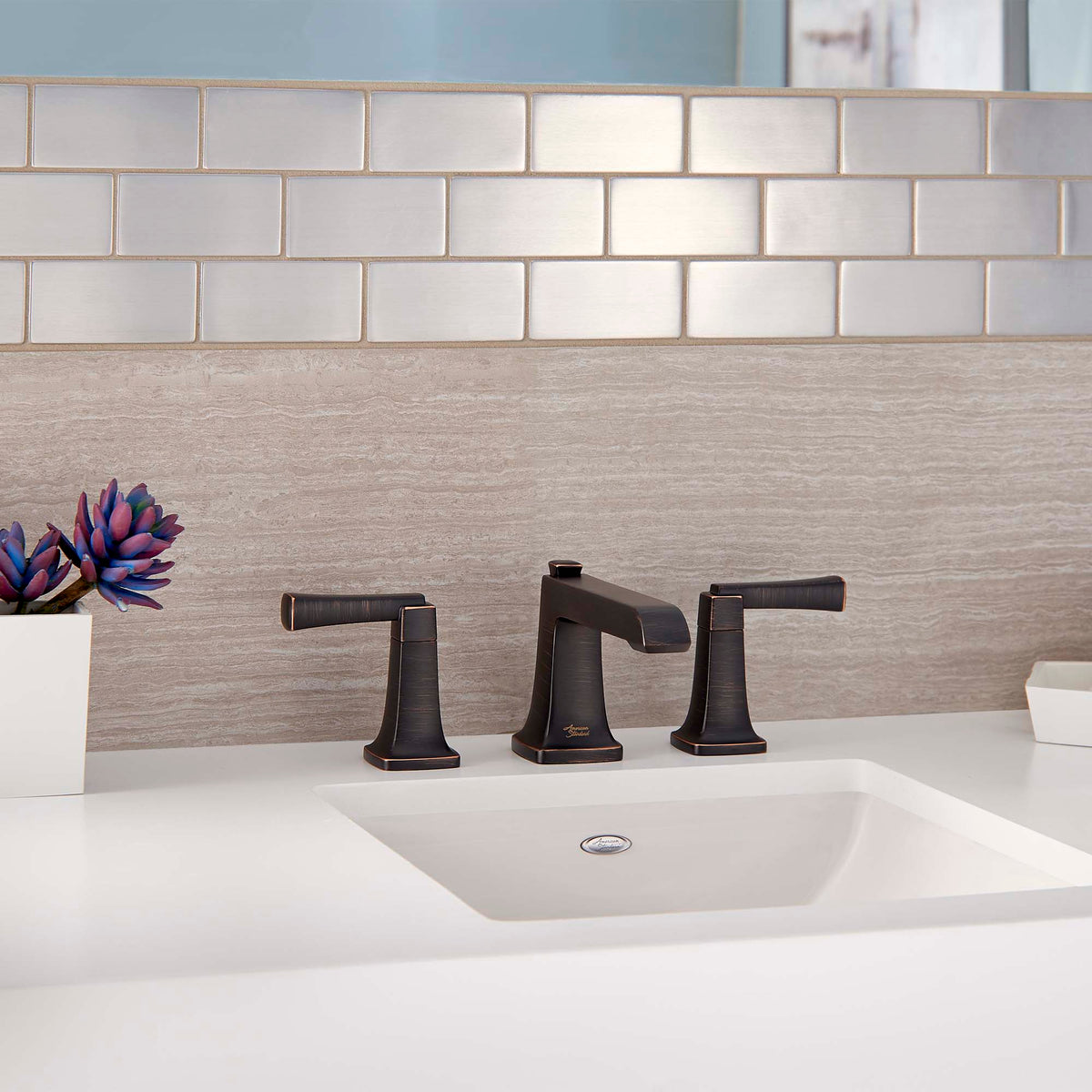 American Standard Townsend 8-Inch Widespread 2-Handle Bathroom Faucet with Lever Handles, 1.2 GPM