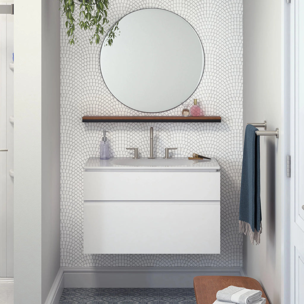 American Standard Studio S 8-Inch Widespread Bathroom Faucet with 2 Lever Handles, 1.2 GPM Flow Rate