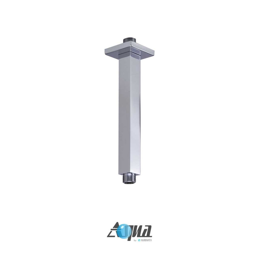 Aqua Piazza Brass Shower Set with 8″ Ceiling Mount Square Rain Shower, Tub Filler and 4 Body Jets