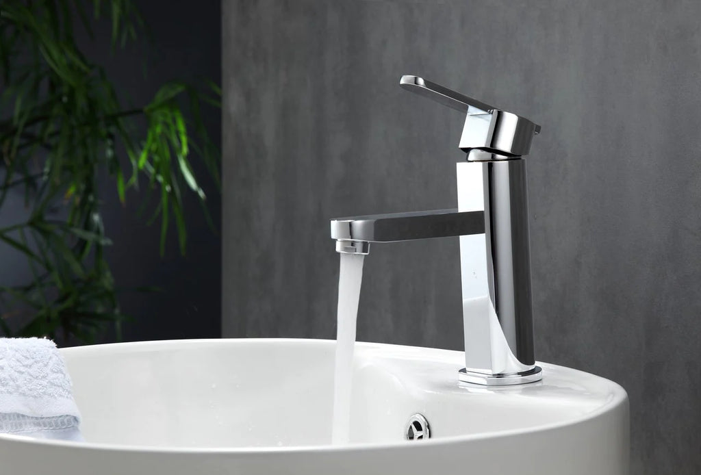 Aqua Roundo Single Hole Mount Bathroom Vanity Faucet