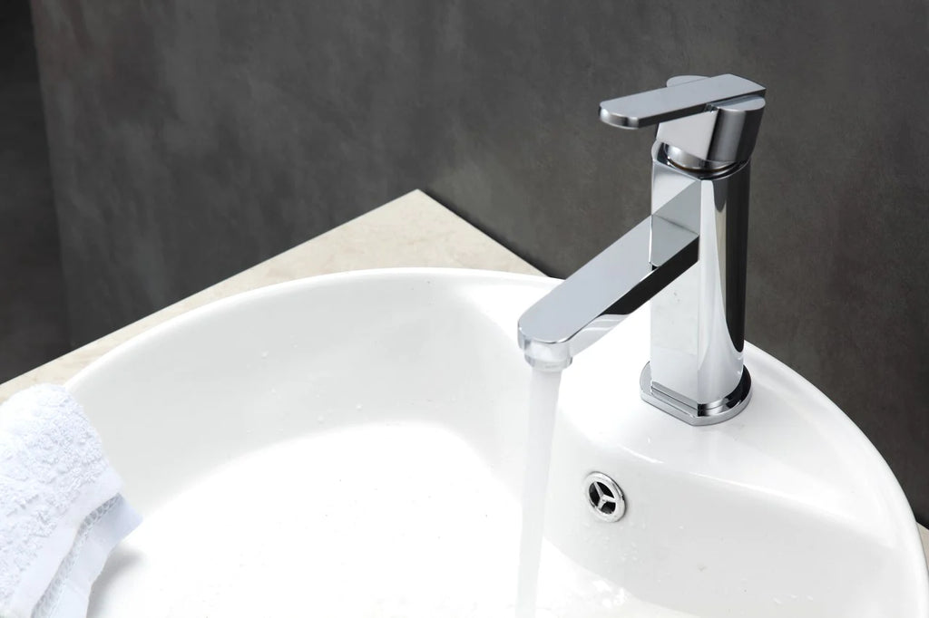 Aqua Roundo Single Hole Mount Bathroom Vanity Faucet