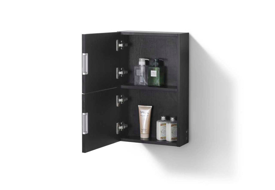 Bliss 14″ Wide by 24″ High Linen Side Cabinet With One Door in Black Wood Finish