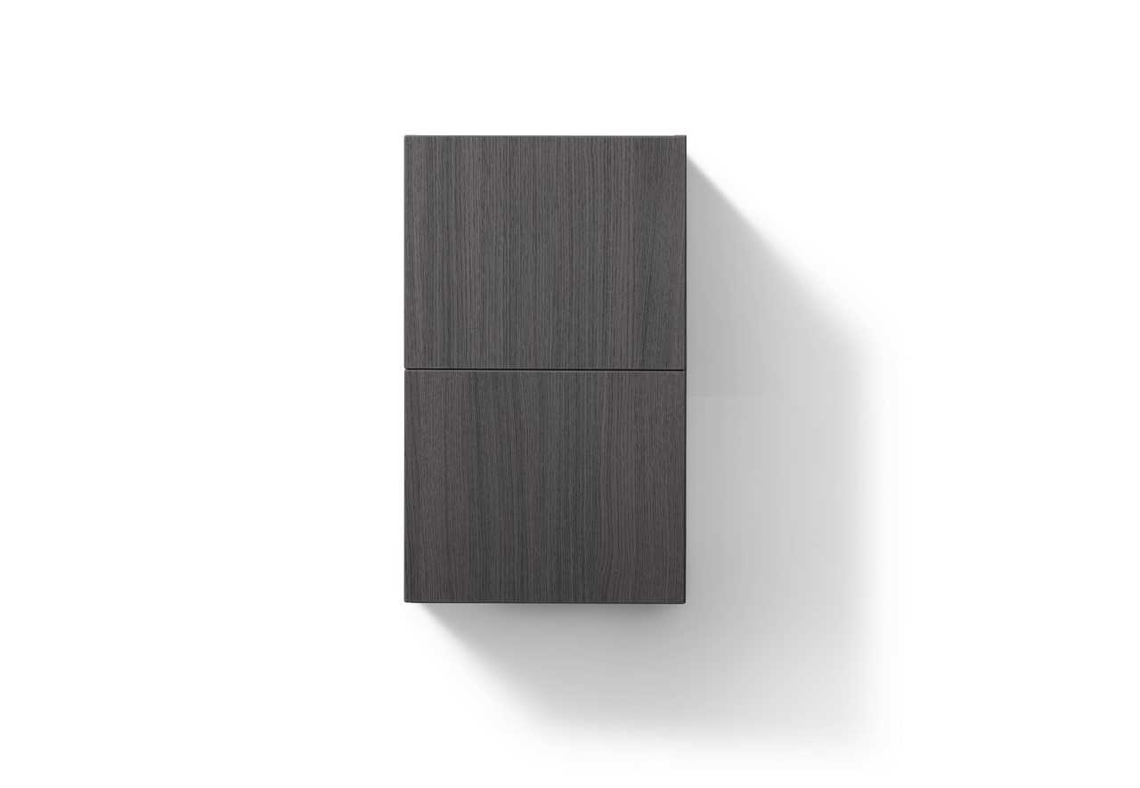 Bliss 14ā³ Wide by 24ā³ High Linen Side Cabinet With One Door in Gray Oak Finish
