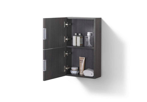 Bliss 14″ Wide by 24″ High Linen Side Cabinet With One Door in Gray Oak Finish