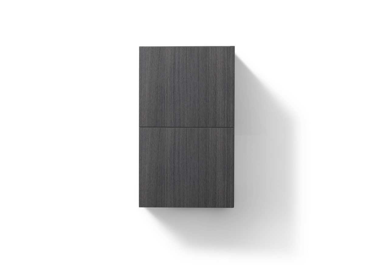 Bliss 14″ Wide by 24″ High Linen Side Cabinet With One Door in High Gloss Gray Oak Finish