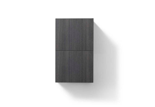 Bliss 14″ Wide by 24″ High Linen Side Cabinet With One Door in High Gloss Gray Oak Finish