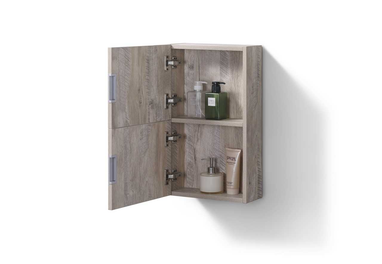 Bliss 14″ Wide by 24″ High Linen Side Cabinet With One Door in Nature Wood Finish