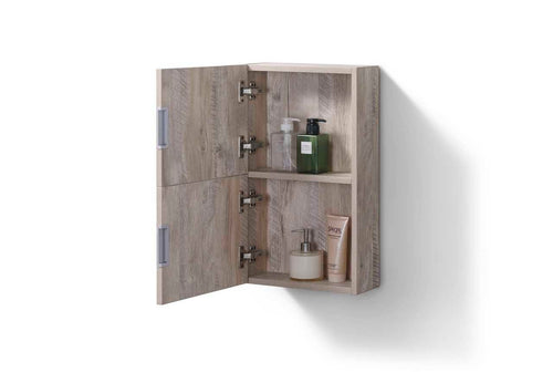 Bliss 14″ Wide by 24″ High Linen Side Cabinet With One Door in Nature Wood Finish