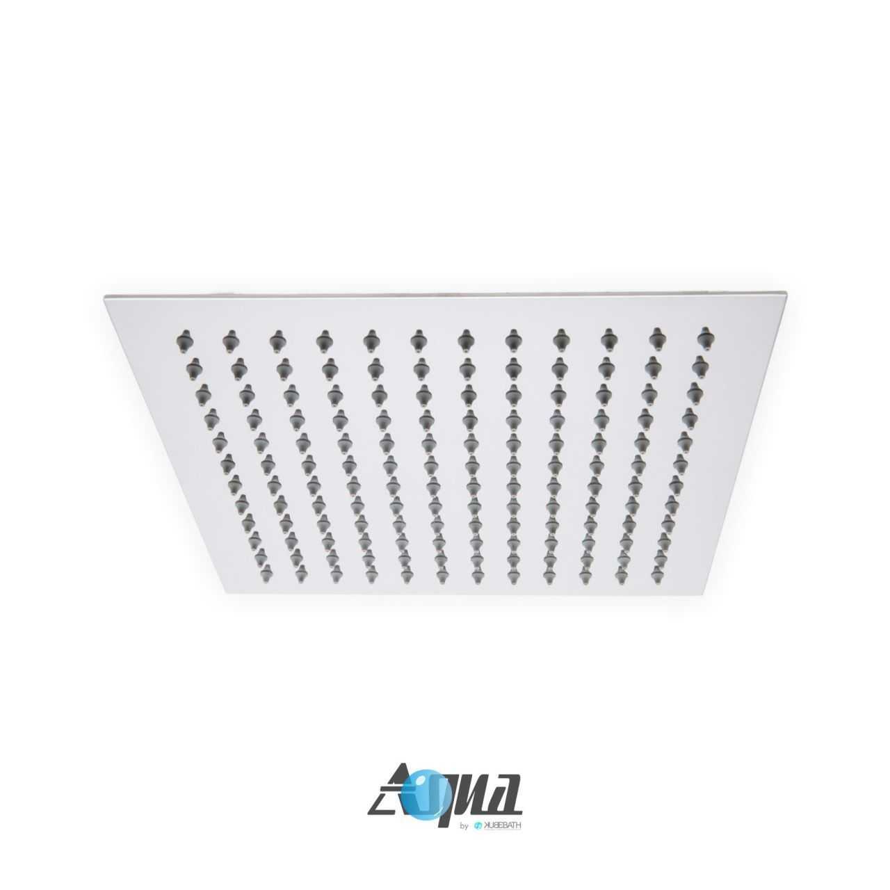 Aqua Piazza Brass Shower Set with 12″ Square Rain Shower and Tub Filler