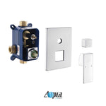 Aqua Piazza Brass Shower Set with 12″ Square Rain Shower and Tub Filler
