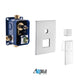 Aqua Piazza Brass Shower Set with 8″ Ceiling Mount Square Rain Shower, Tub Filler and 4 Body Jets