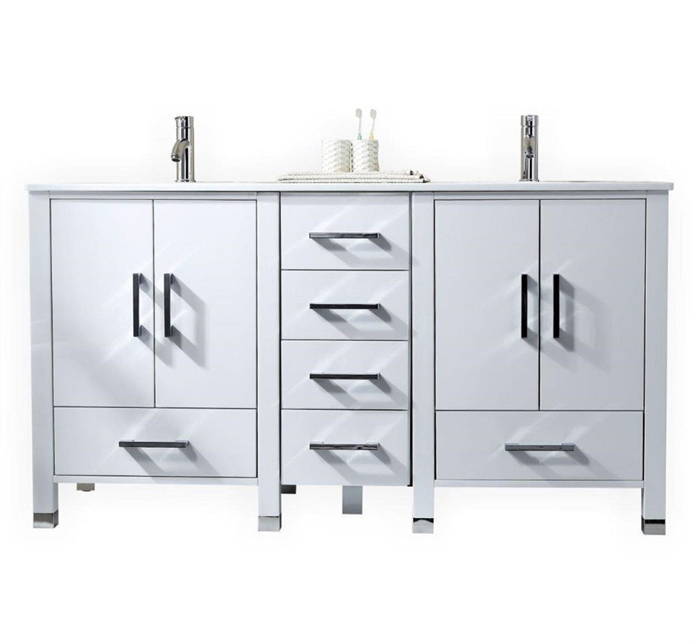 Anziano 63" Vanity With Quartz Countertop