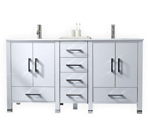Anziano 63" Vanity With Quartz Countertop