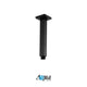 Aqua Piazza Matte Black Shower Set with 12″ Ceiling Mount Square Rain Shower and Tub Filler