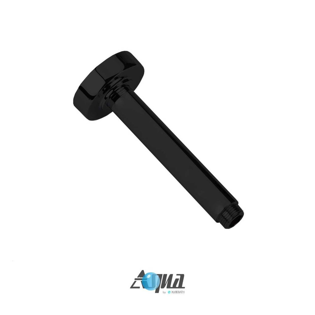 Aqua Rondo Shower Set w/ Ceiling Mount 12″ Rain Shower Head – Black