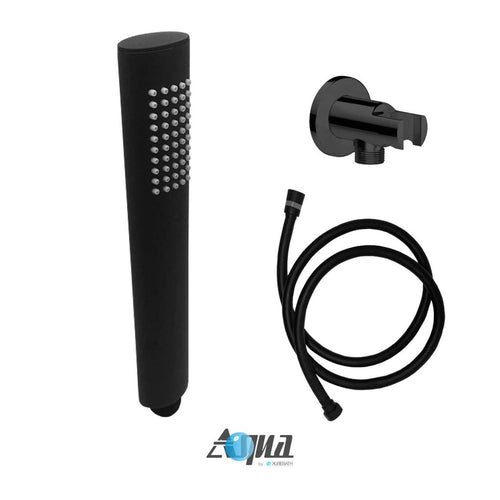 Aqua Rondo Shower Set w/ 12″ Rain Shower and Handheld – Black