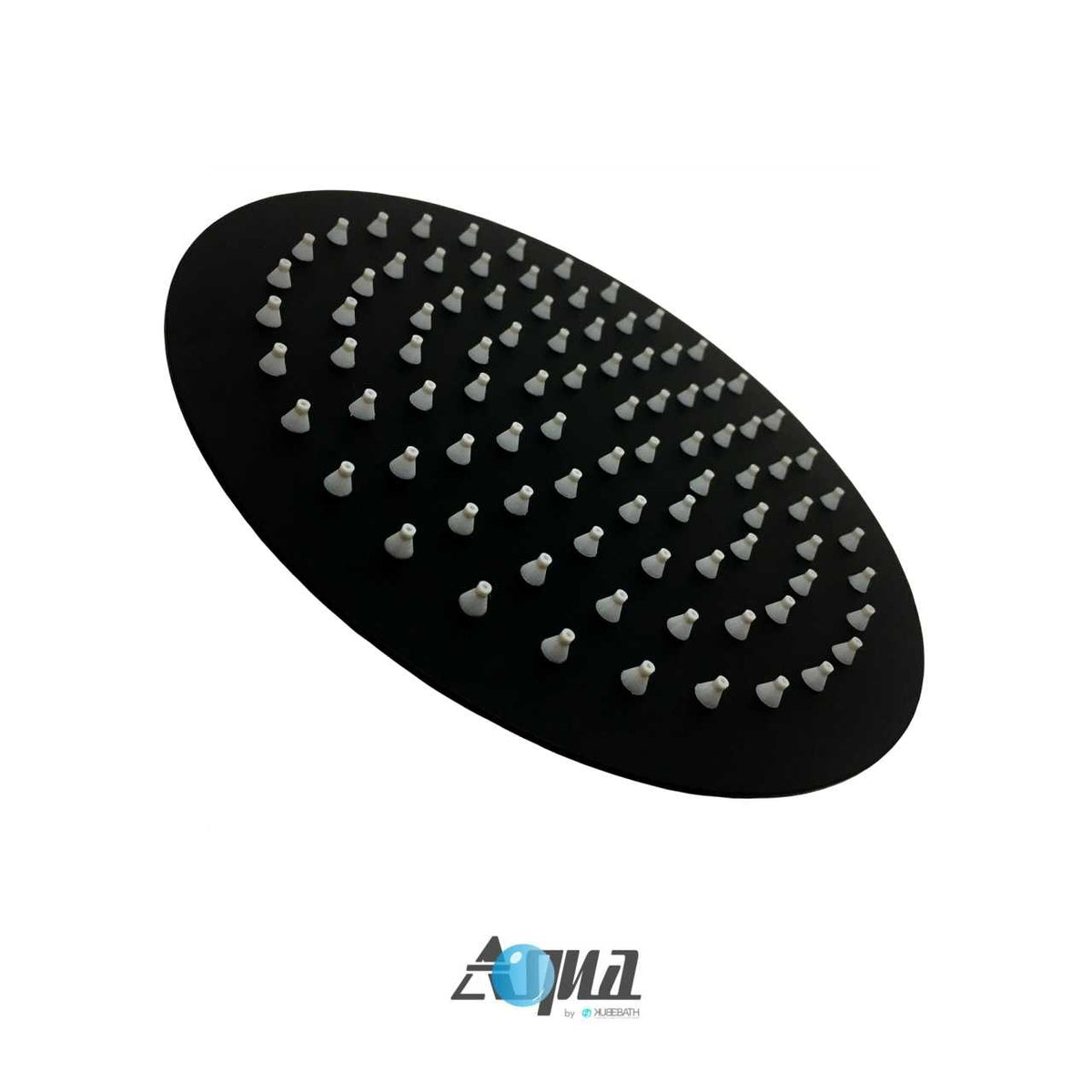 Aqua Rondo Shower Set w/ Ceiling Mount 8″ Rain Shower Head – Black