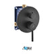 Aqua Rondo Shower Set w/ 12″ Rain Shower, Handheld and Tub Filler – Black