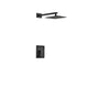 Aqua Piazza Matte Black Shower Set with 8″ Square Rain Shower