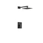 Aqua Piazza Matte Black Shower Set with 8″ Square Rain Shower