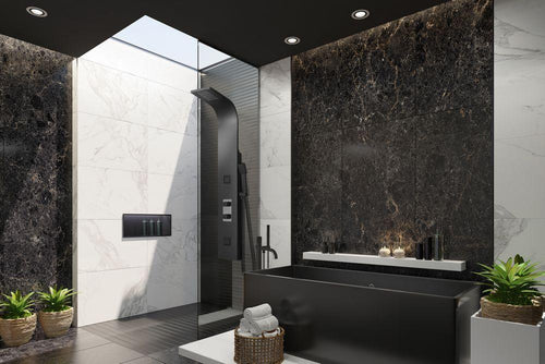 Bonno 64" Matte Black Square Bathtub