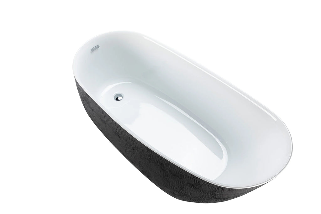 Bosco 69" Crocrodile Texture Freestanding Bathtub