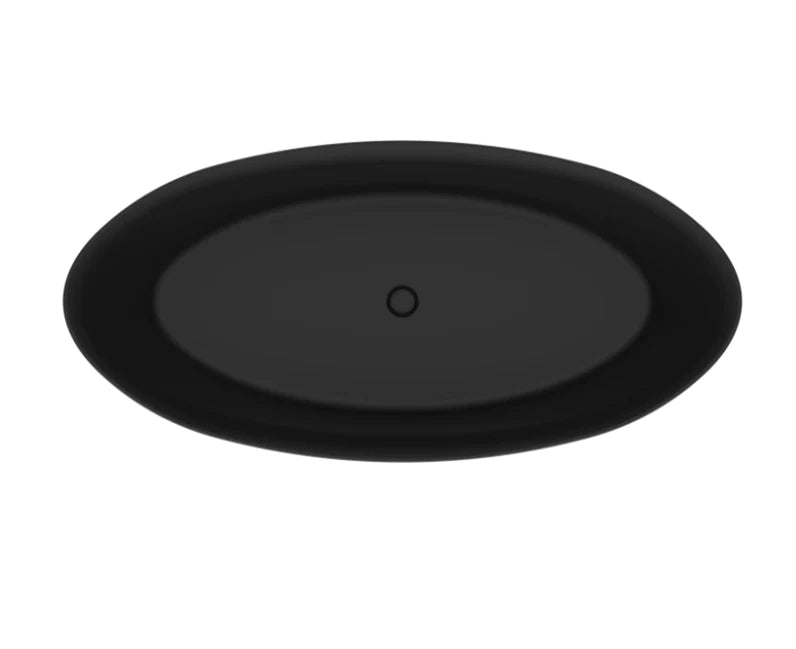 Bradley 74" Matte Black Freestanding Bathtub