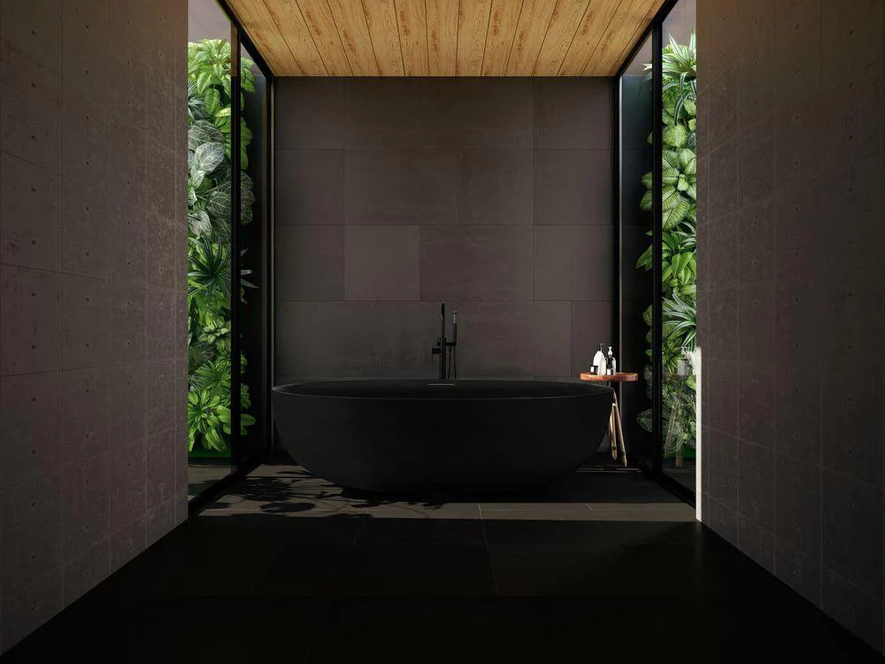 Bradley 60" Matte Black Freestanding Bathtub