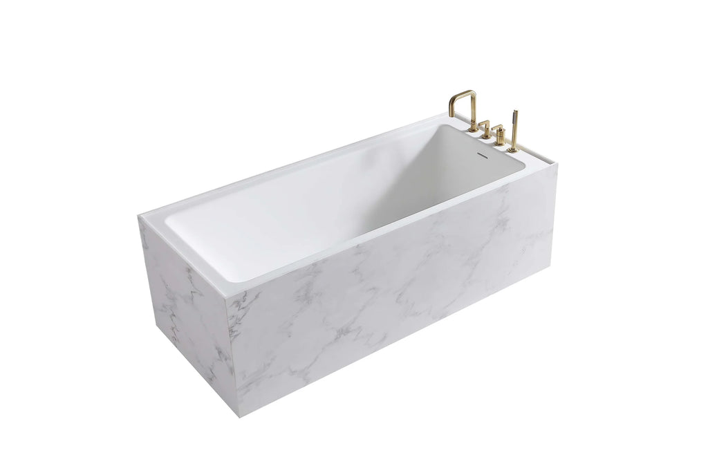 Brado 71" Corian Marble Freestanding Bathtub