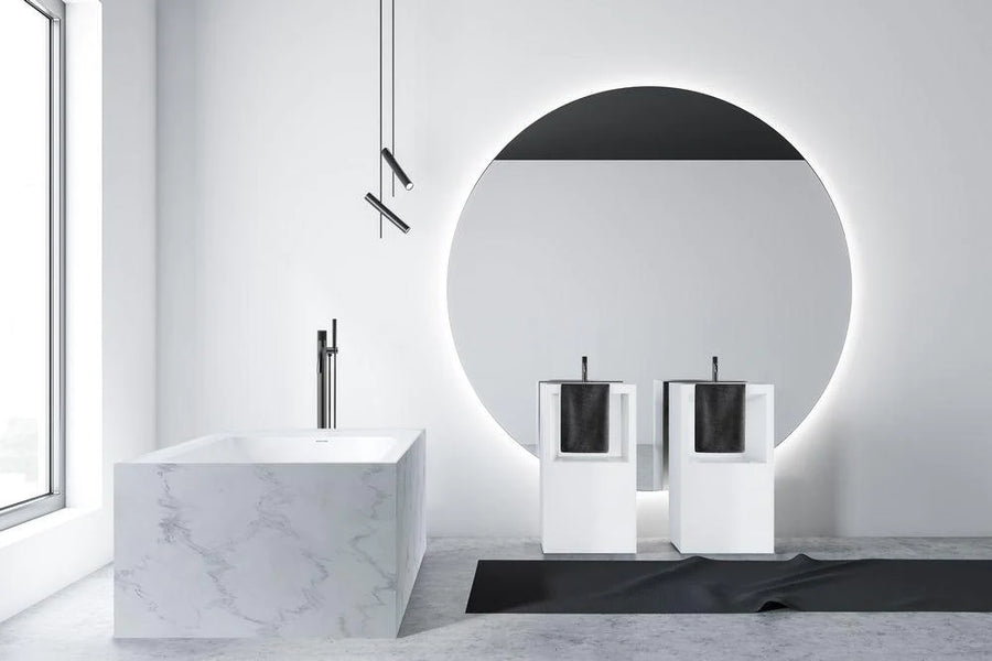 Brado 71" Corian Marble Freestanding Bathtub