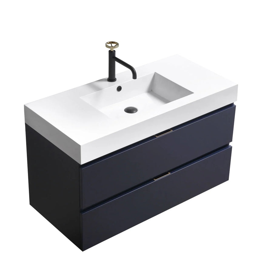 Bliss 40" Wall Mount Modern Bathroom Vanity