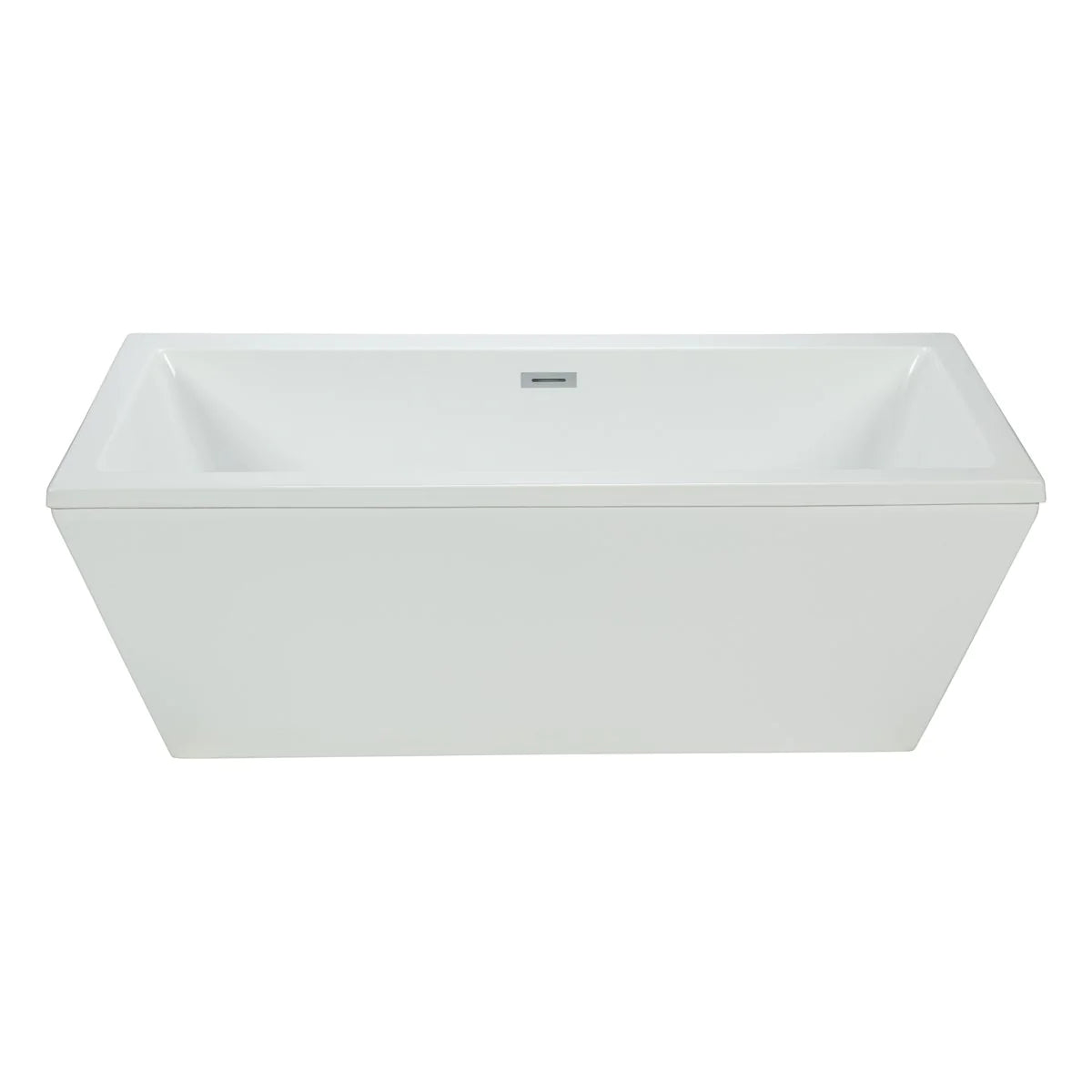Barillo 66" Matte White Square Freestanding Bathtub