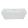 Barillo 60" Matte White Square Freestanding Bathtub