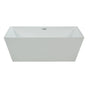 Bartoli 66" Thin Edge Square Freestanding Bathtub