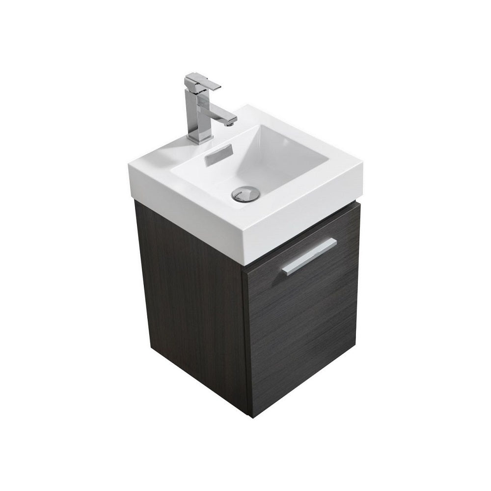 Bliss 16" Wall Mount Modern Bathroom Vanity