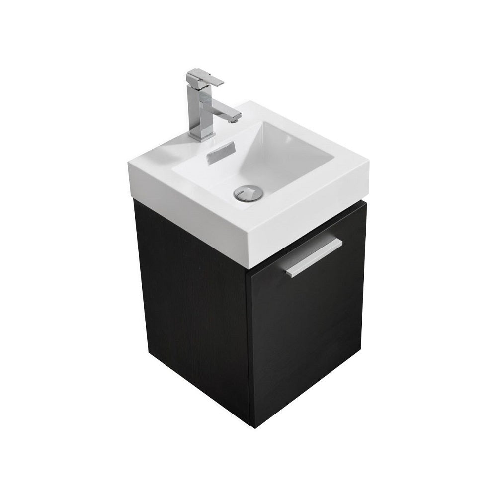Bliss 16" Wall Mount Modern Bathroom Vanity