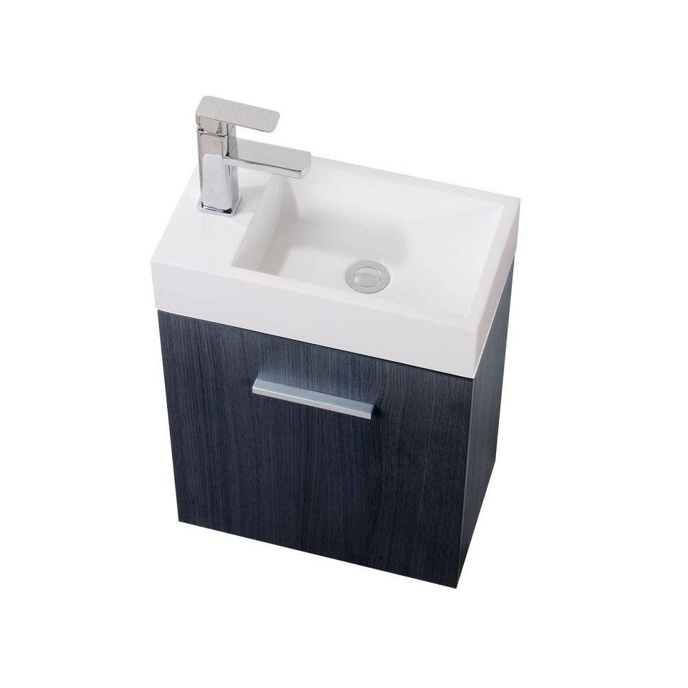 Bliss 18" Wall Mount Modern Bathroom Vanity