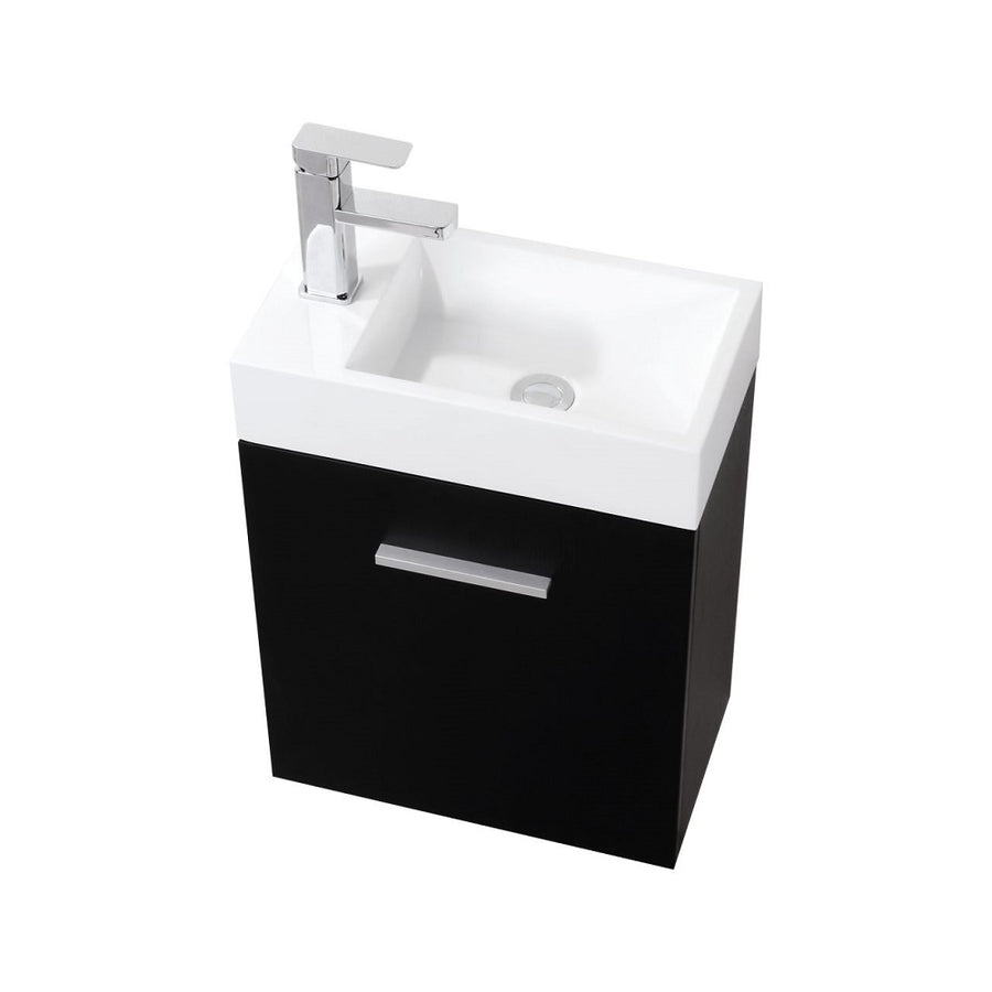 Bliss 18" Wall Mount Modern Bathroom Vanity