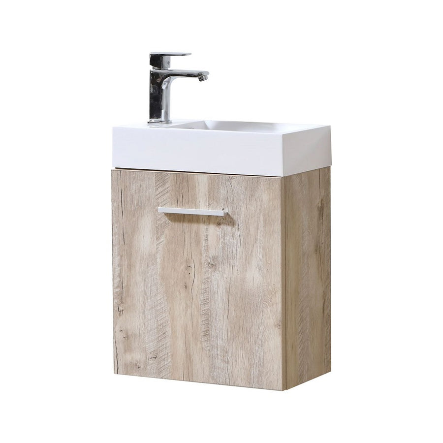 Bliss 18" Wall Mount Modern Bathroom Vanity