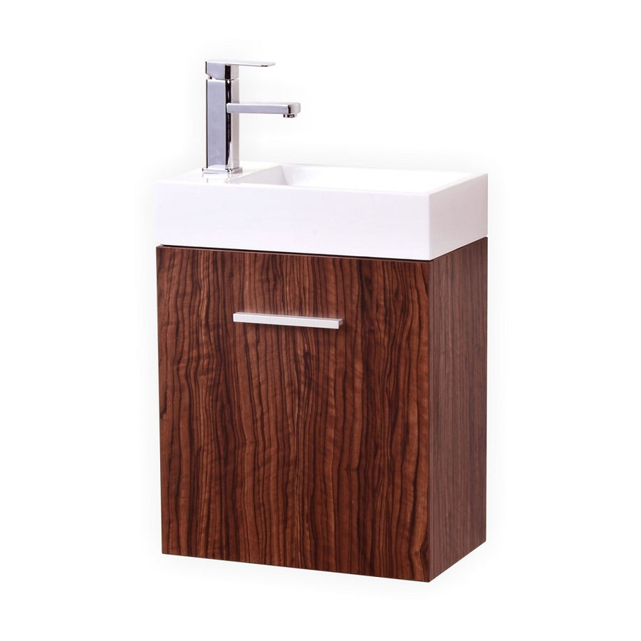Bliss 18" Wall Mount Modern Bathroom Vanity