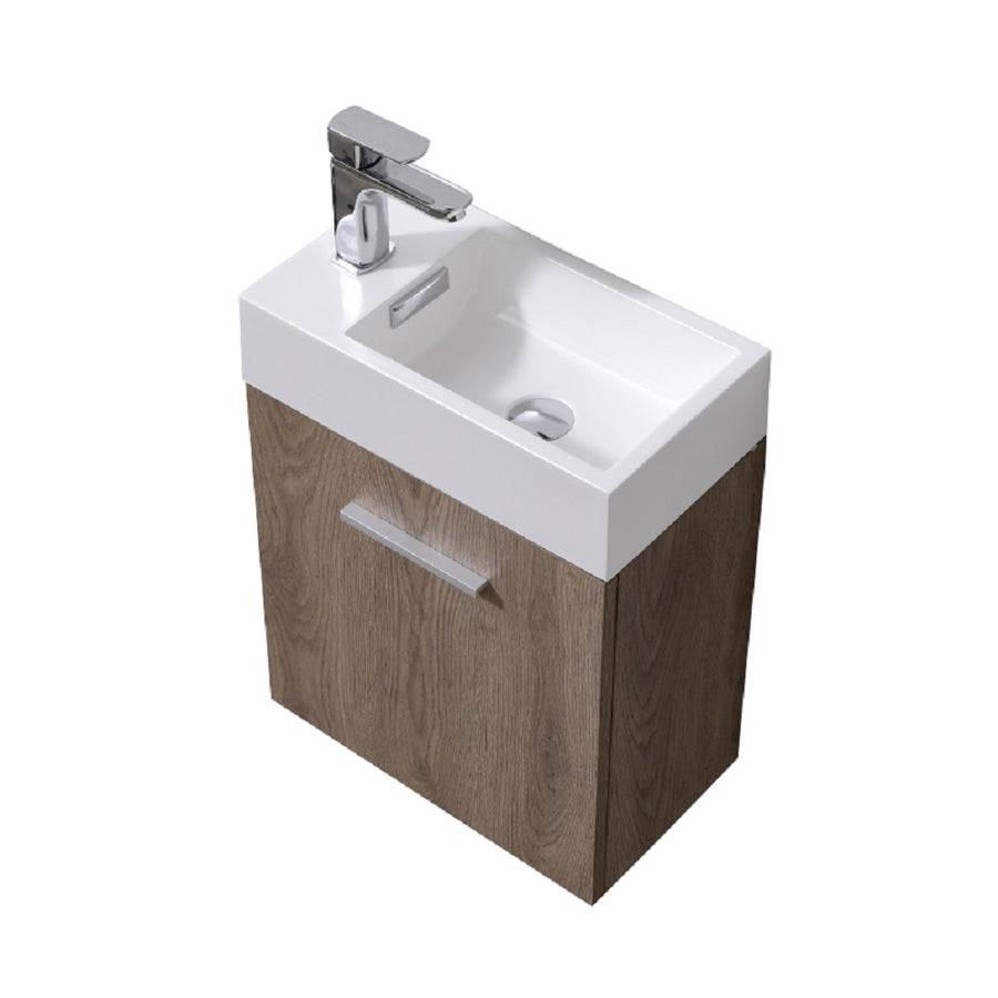 Bliss 18" Wall Mount Modern Bathroom Vanity