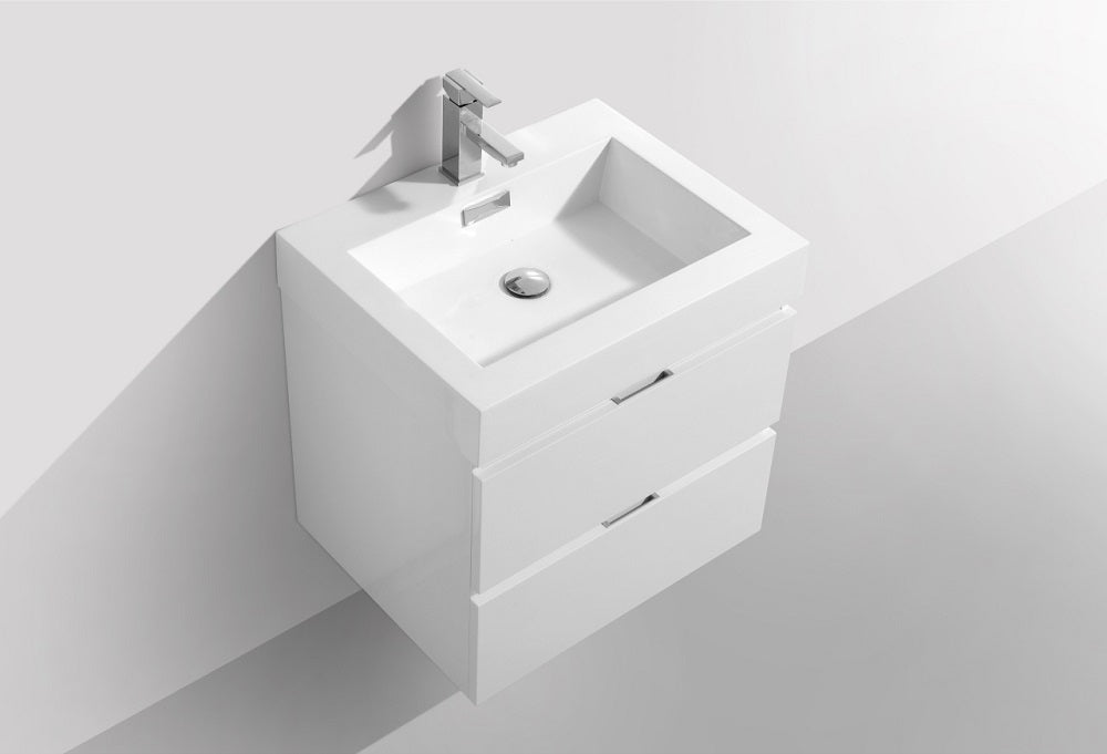Bliss 24" Wall Mount Modern Bathroom Vanity