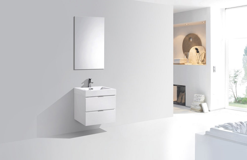 Bliss 24" Wall Mount Modern Bathroom Vanity