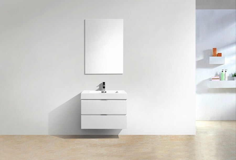 Bliss 30" Wall Mount Modern Bathroom Vanity
