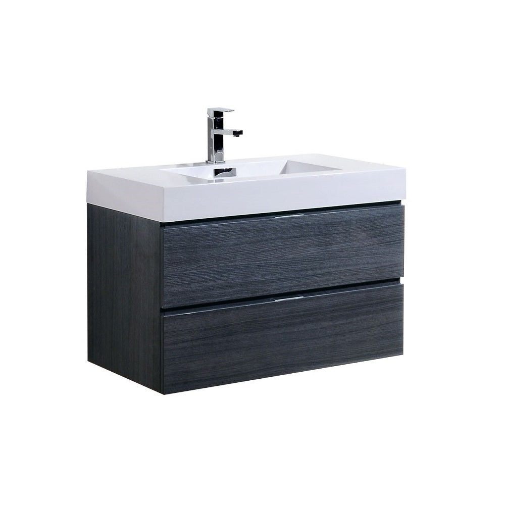 Bliss 36" Wall Mount Modern Bathroom Vanity