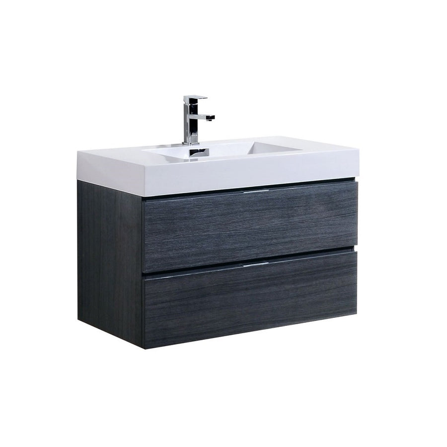 Bliss 36" Wall Mount Modern Bathroom Vanity
