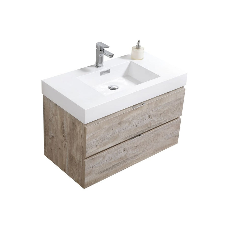 Bliss 36" Wall Mount Modern Bathroom Vanity