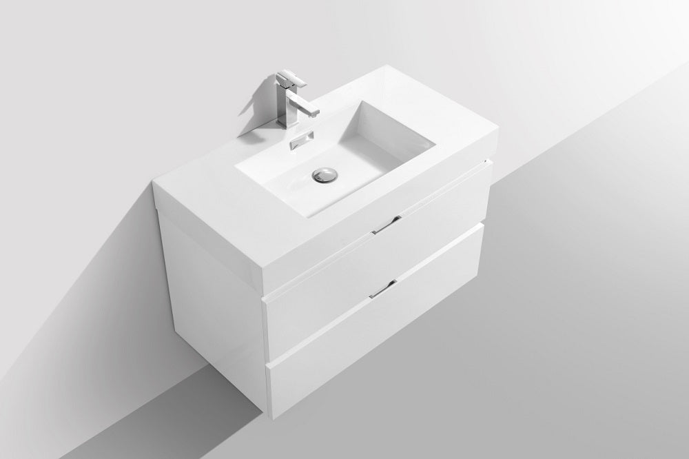 Bliss 36" Wall Mount Modern Bathroom Vanity