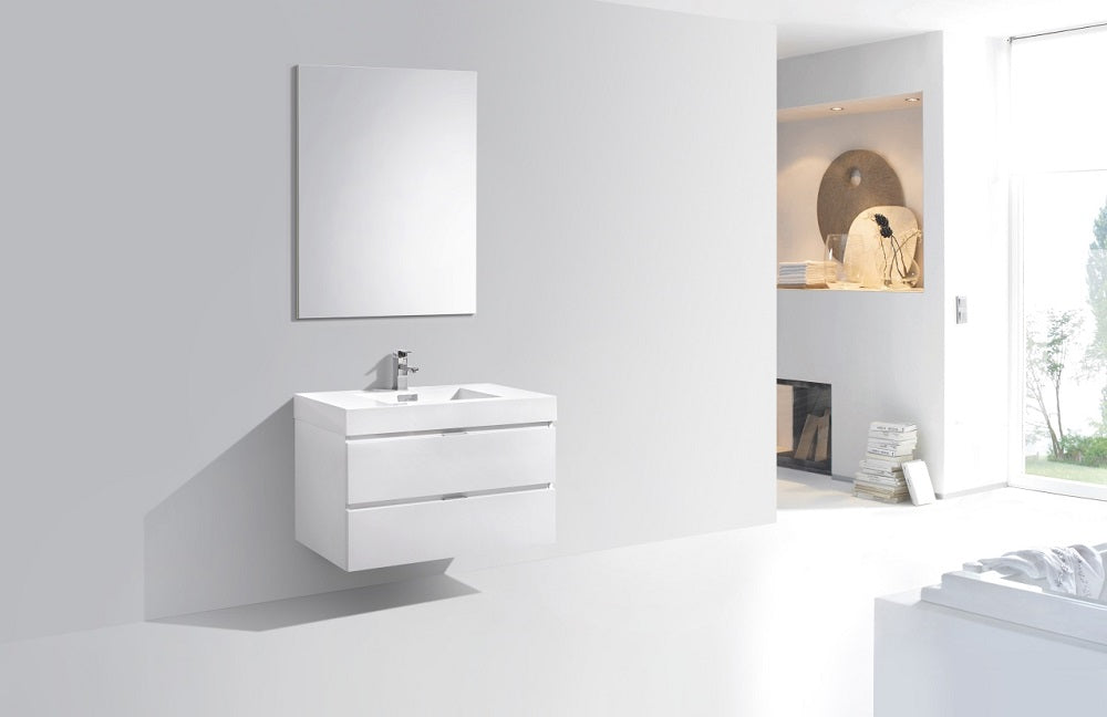 Bliss 36" Wall Mount Modern Bathroom Vanity